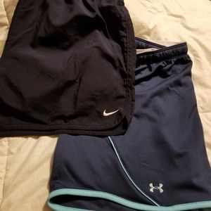 Two pair athletic shorts